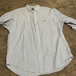 Ralph Lauren long sleeve button up.  Blue and white plaid